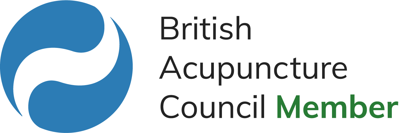 A logo indicating membership of the British Acupuncture Council.